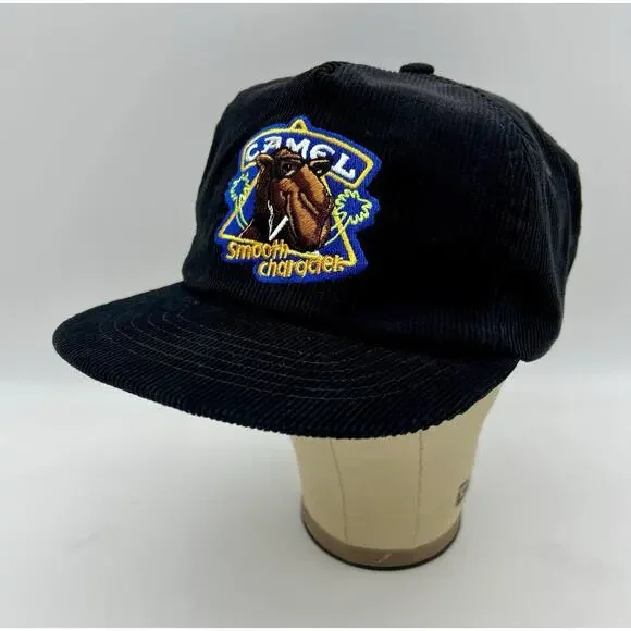 Vintage Joe Camel Cigarette Smooth Character Corduroy Snapback Cap Hat Taiwan - Picture 2 of 9